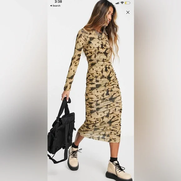 knee length dresses for ladies Christy Tie Dye Midi - Tie Dye Stripe main image 1